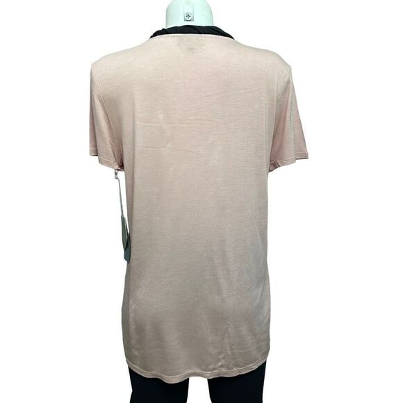 JASON WU for Target Blush Pink Vneck Bow Tie Short Sleeve Blouse size Medium NEW - Picture 5 of 10